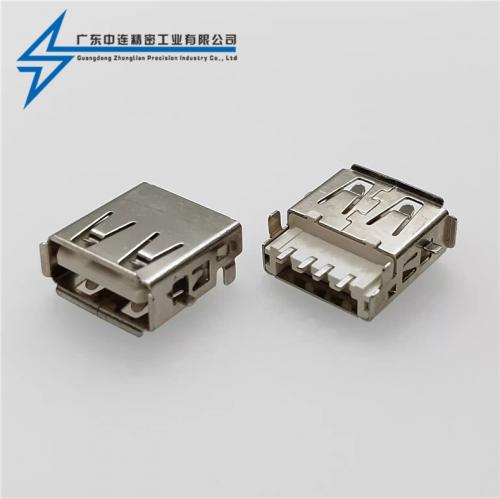 ZL-090 AF沉板端子SMT卷邊帶支架LCP米色