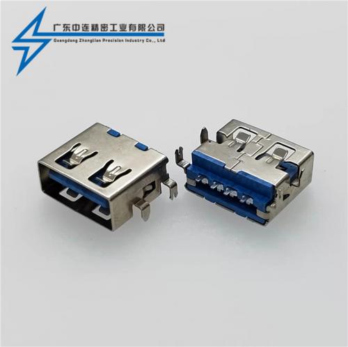 ZL-100 AF短體11.0沉板1.9端子SMT直邊LCP藍