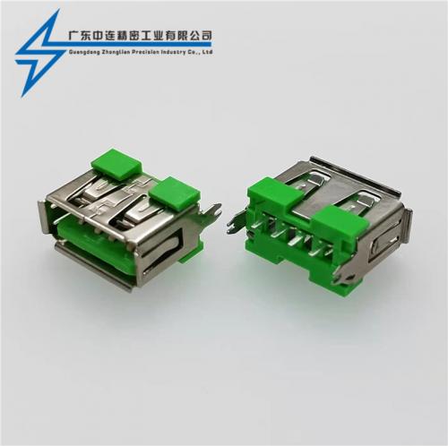 ZL-104 AF180度直插短體10.0卷邊綠膠